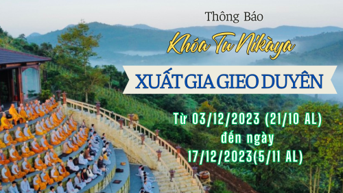 KHÓA TU XUẤT GIA GIEO DUYÊN LẦN THỨ 7